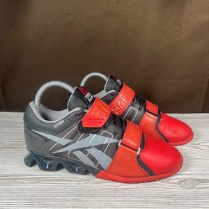 Reebok Crossfit Lifter Oly U-Form Plus Leather Black Red Lifting Shoe Womens 6.5
